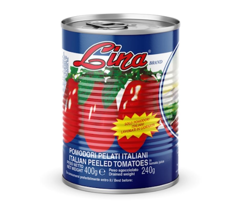 POMODORI PELATI LINA STRAPPO KG. 0,400