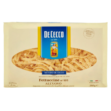 FETTUCCINE ALL'UOVO MATASSA DE CECCO N.103 KG 0,250